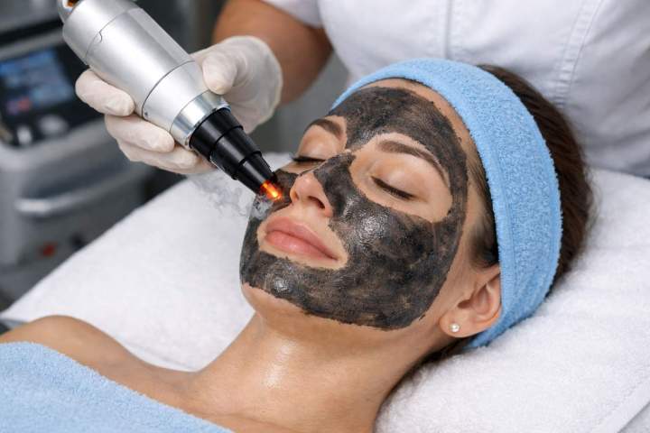 Opt for carbon laser treatments to tighten pores and achieve a more radiant complexion.